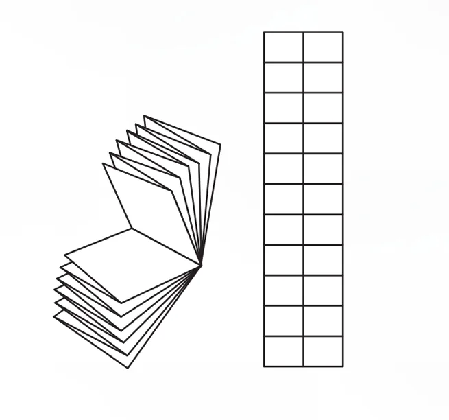10 buckles + 1 knife paper fold diagram