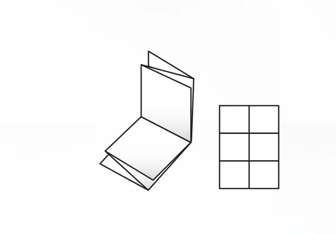2 buckles + 1 knife paper fold diagram