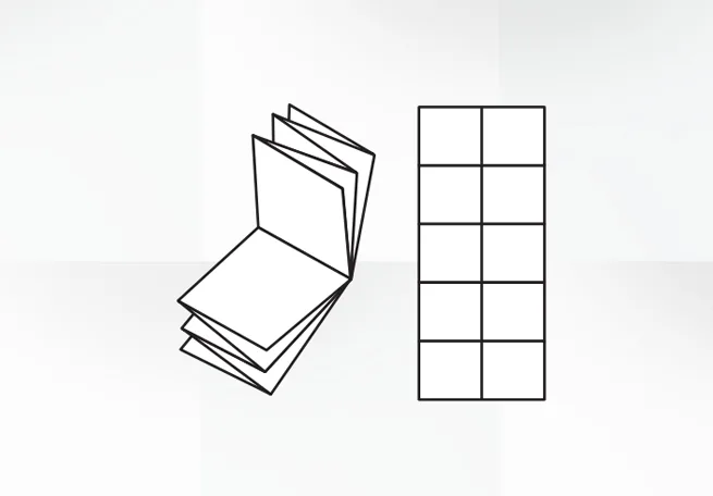 4 buckles + 1 knife paper fold diagram