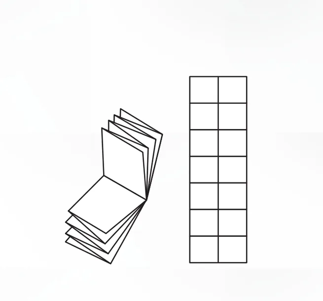 8 buckles + 1 knife paper fold diagram