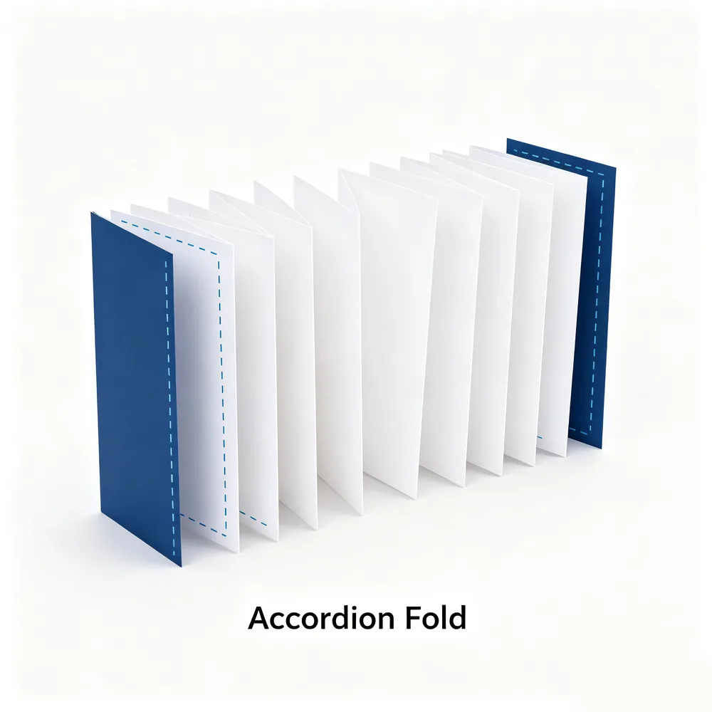 Accordion fold fold pattern