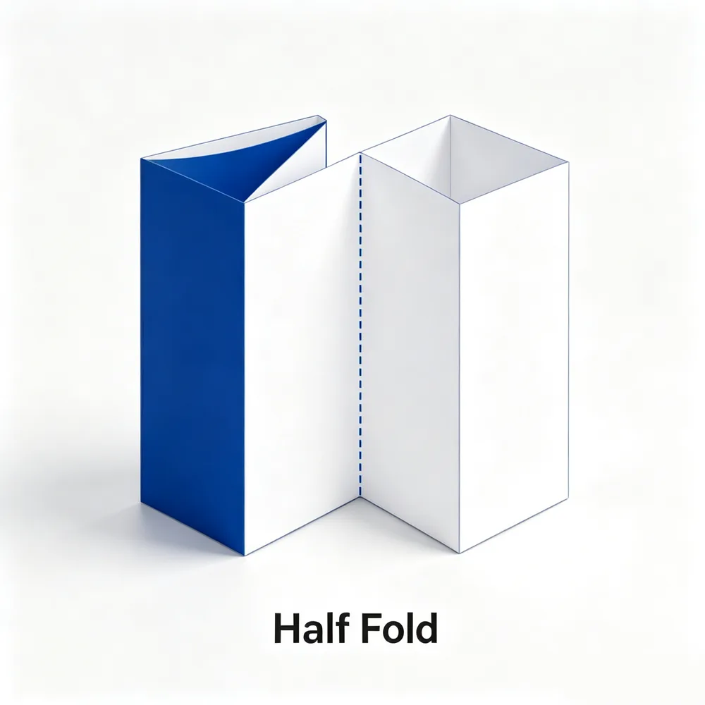 Half fold fold pattern